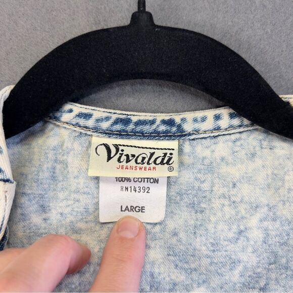 1980s crop fit 100 percent cotton vest Vivaldi vintage vest large - Picture 12 of 12